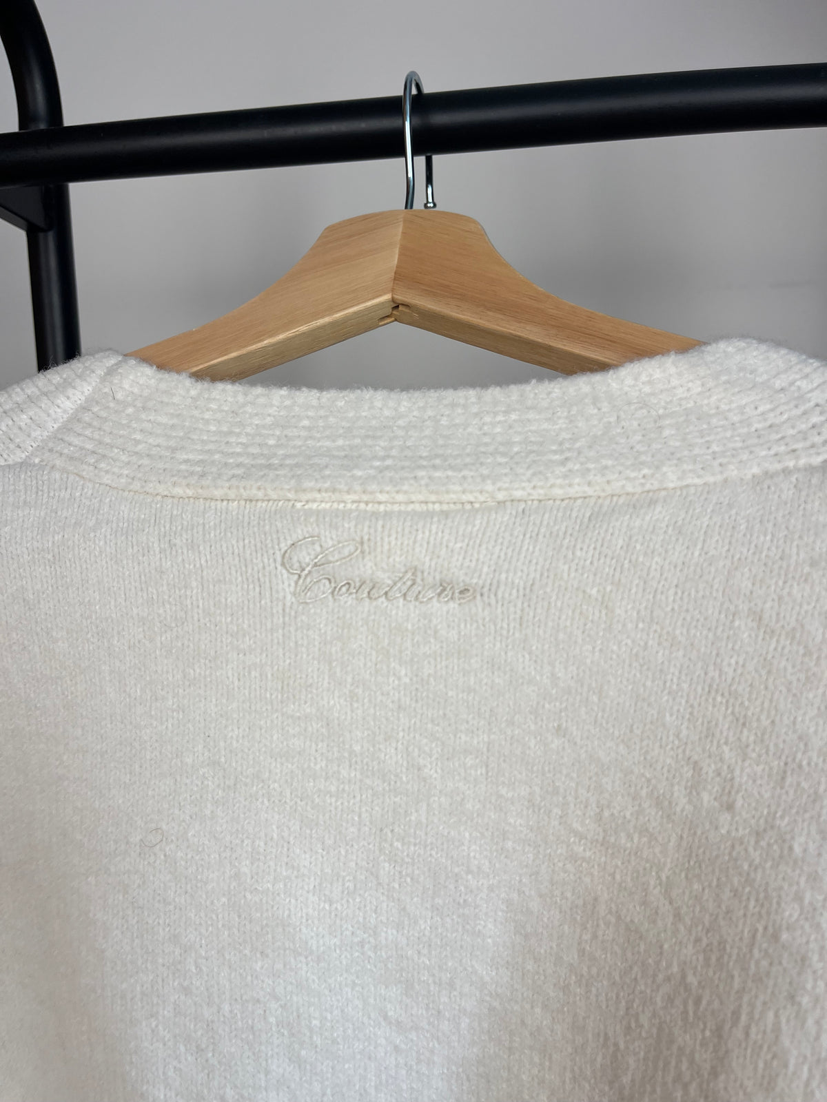 The Couture Club Cream Knit Cardigan - Medium