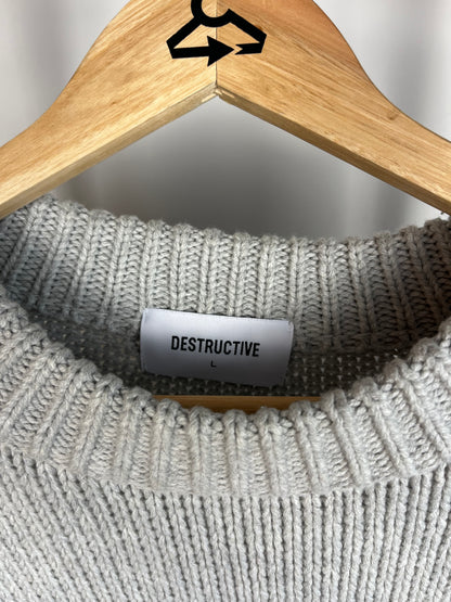 Destructive Grey Knit - Large