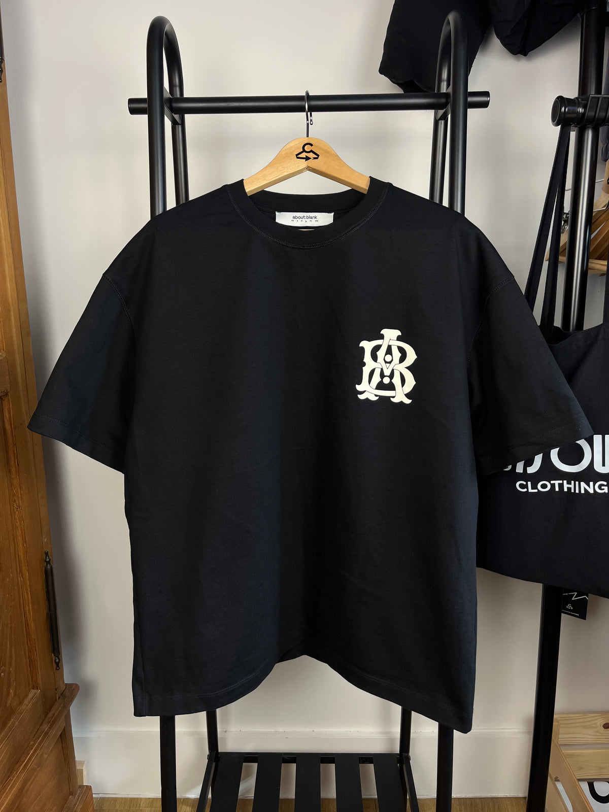 About:Blank Black T-Shirt - Large