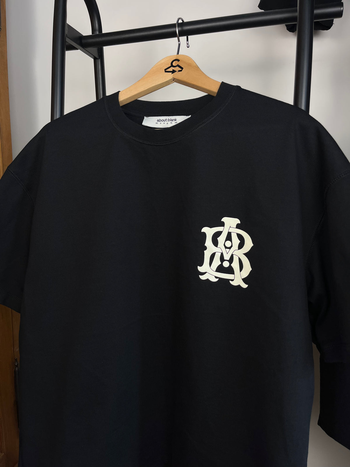 About:Blank Black T-Shirt - Large
