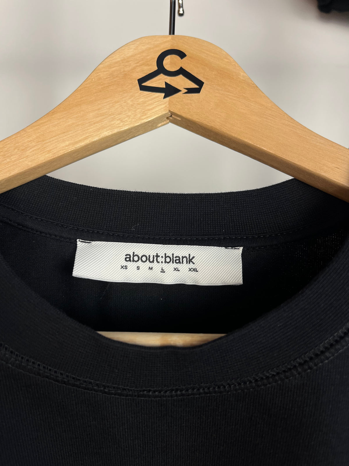 About:Blank Black T-Shirt - Large