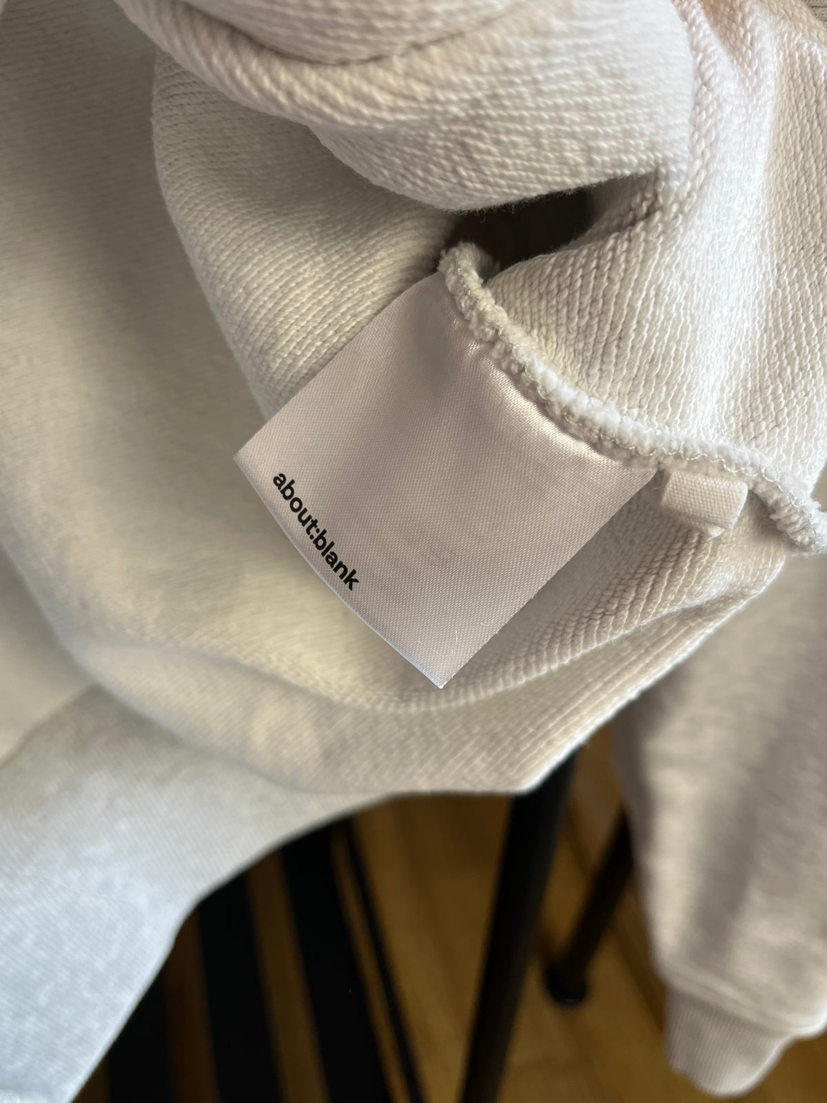 About:Blank Grey Zip Up Hoodie - Medium