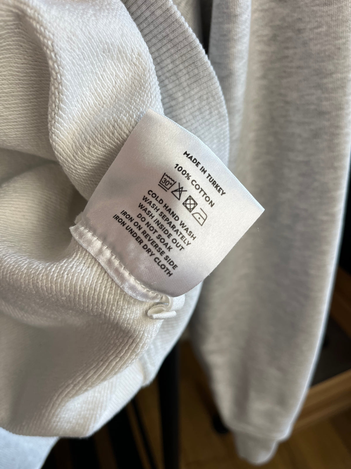 About:Blank Grey Zip Up Hoodie - Medium