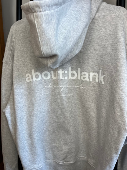 About:Blank Grey Zip Up Hoodie - Medium