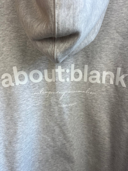 About:Blank Grey Zip Up Hoodie - Medium