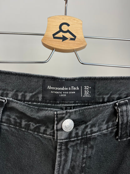 Abercrombie Washed Black Carpenter Jeans W32 L32