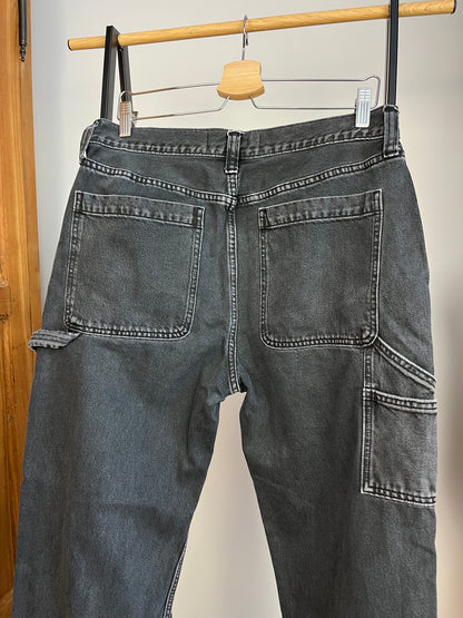 Abercrombie Washed Black Carpenter Jeans W32 L32