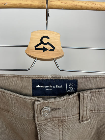 Abercrombie Light Brown/Beige Carpenter Trousers W32 L32