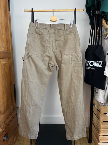 Abercrombie Light Brown/Beige Carpenter Trousers W32 L32