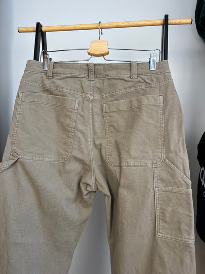Abercrombie Light Brown/Beige Carpenter Trousers W32 L32