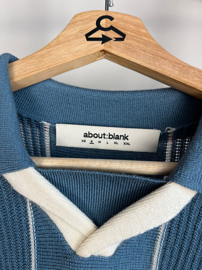 About:Blank Blue Knitted Football Shirt - Small