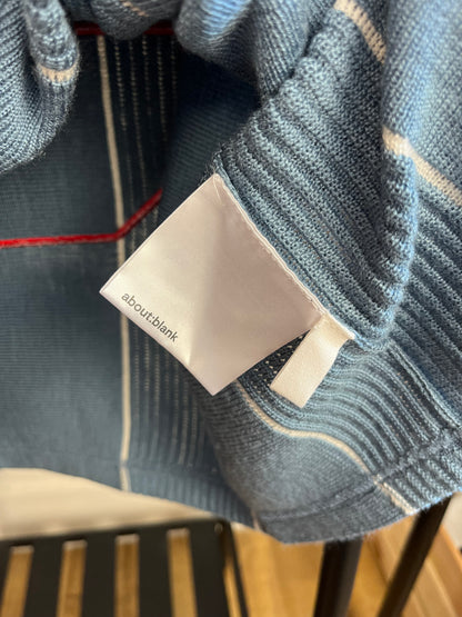 About:Blank Blue Knitted Football Shirt - Small