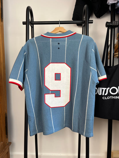 About:Blank Blue Knitted Football Shirt - Small