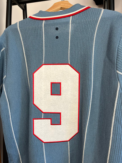 About:Blank Blue Knitted Football Shirt - Small