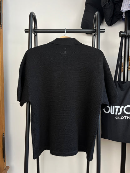 About:Blank Black Knit Polo - Small