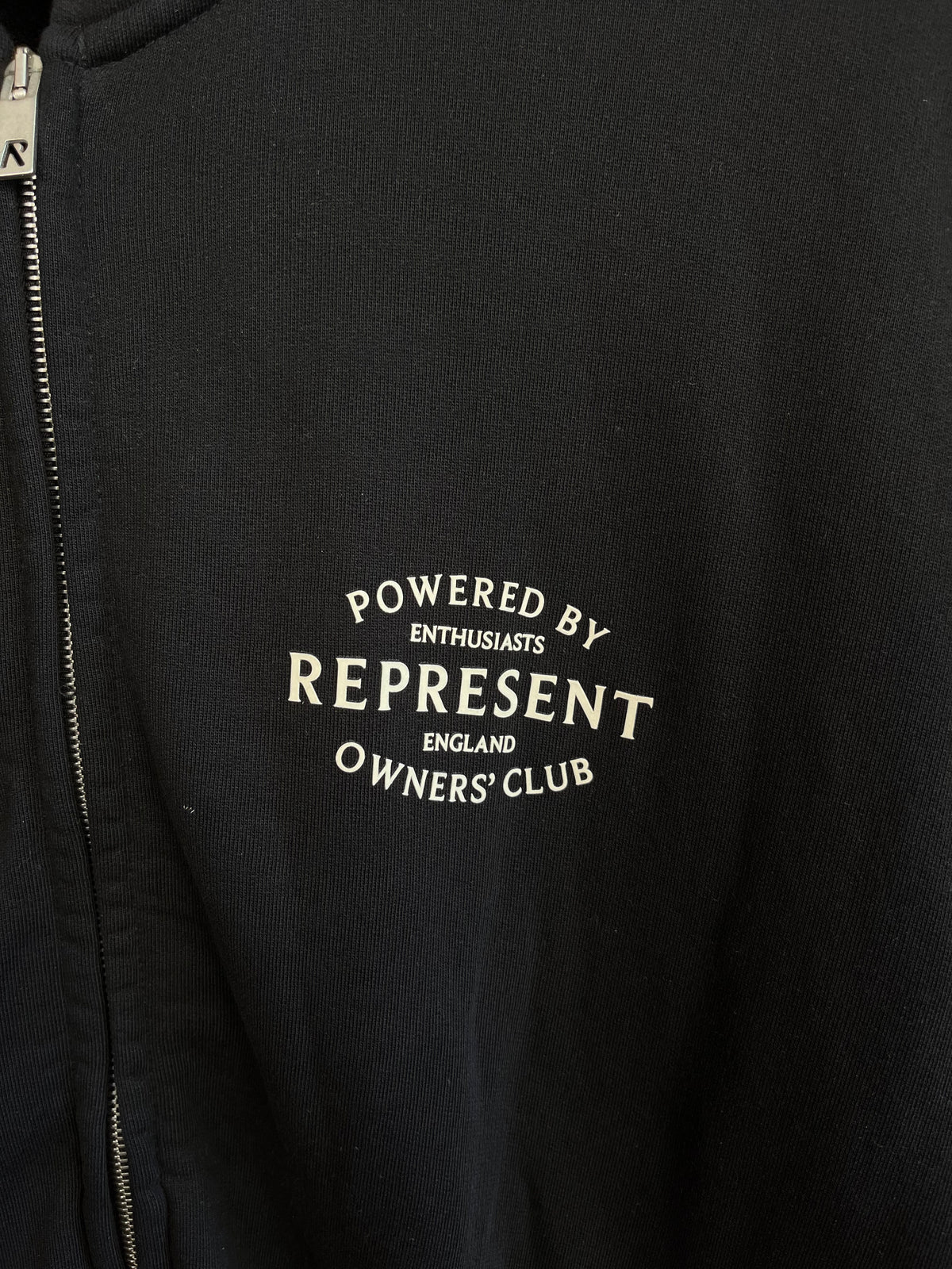 Represent Black Zip Up Hoodie - Large