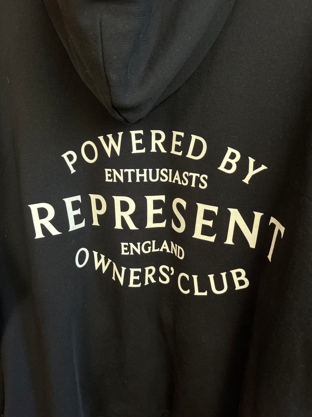 Represent Black Zip Up Hoodie - Large
