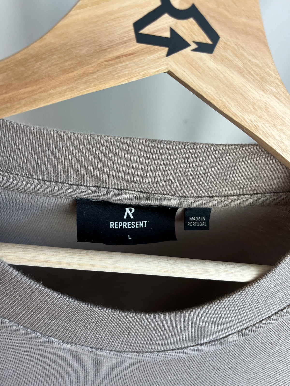 Represent Beige/Brown T-Shirt - Large