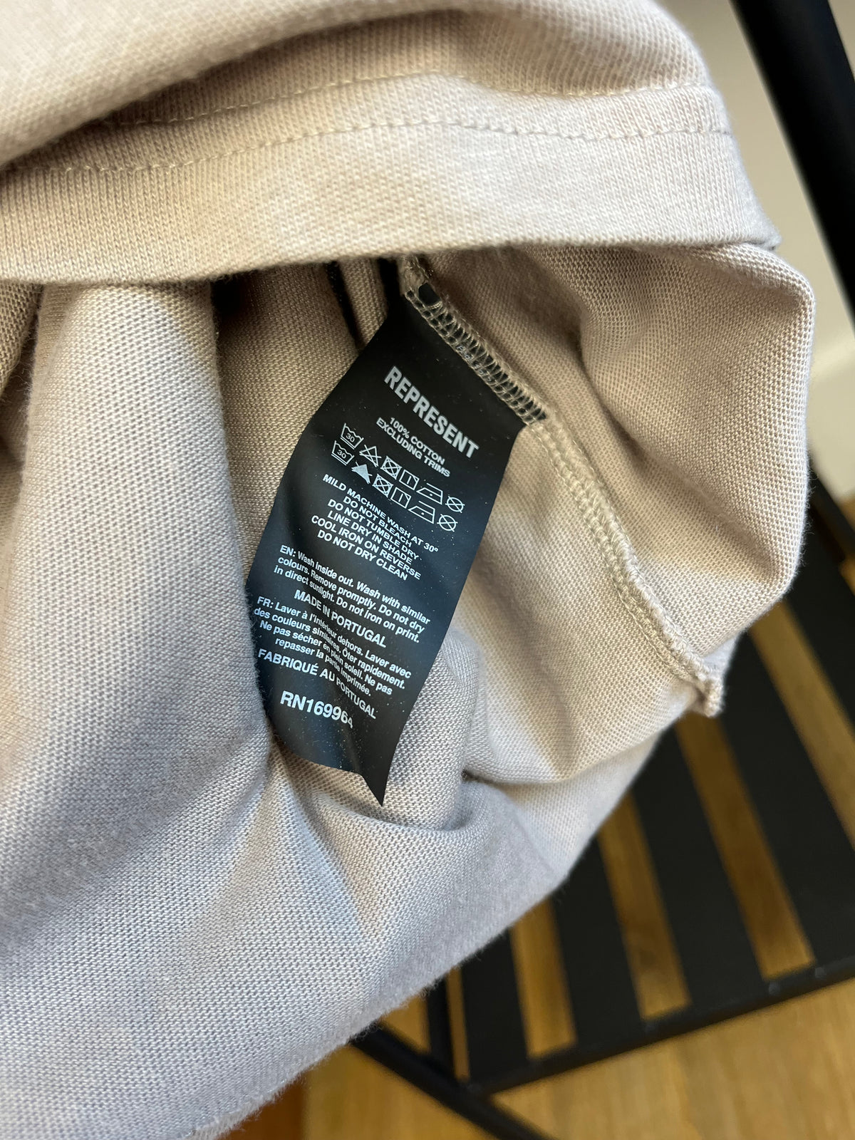 Represent Beige/Brown T-Shirt - Large