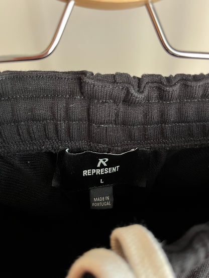 Represent Black Initial Joggers - Large