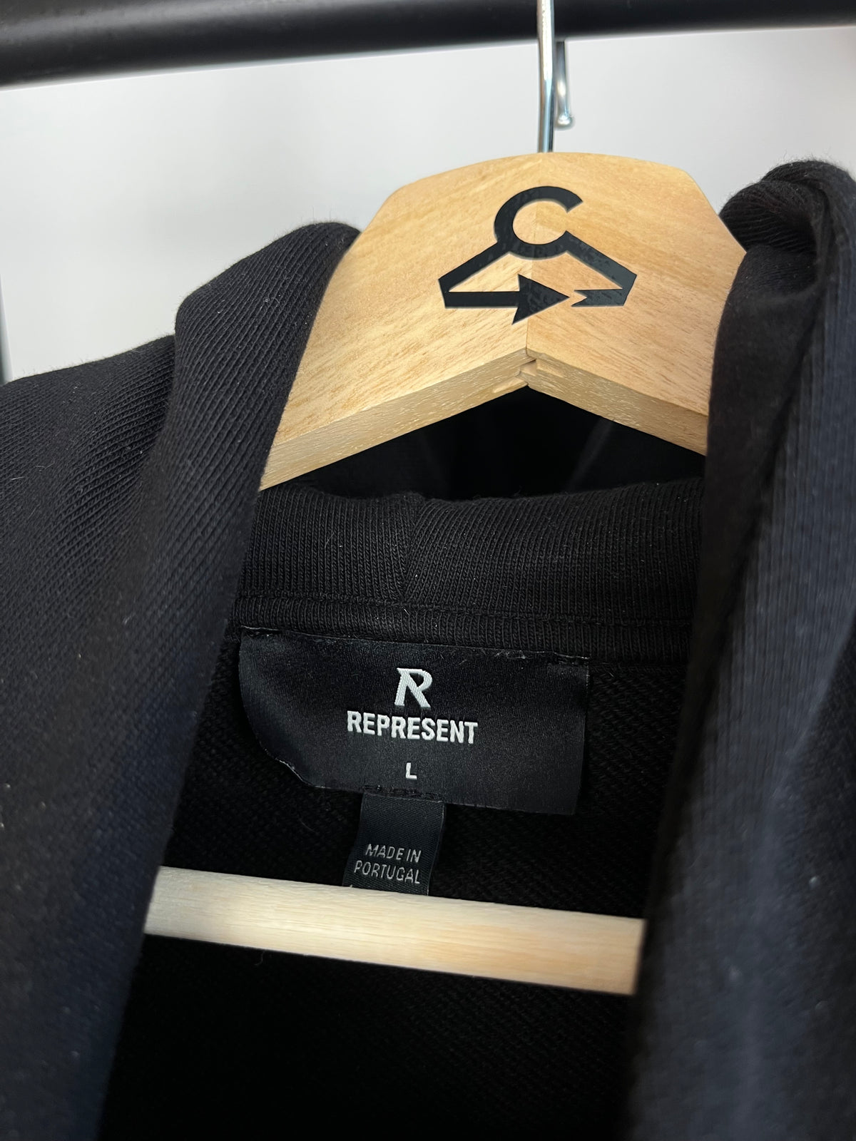 Represent Black Initial Hoodie - Large