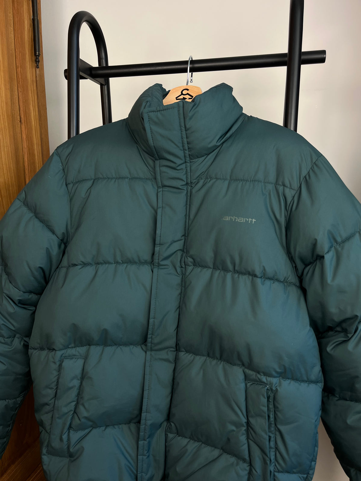 Carhartt Green Puffer Coat - Small