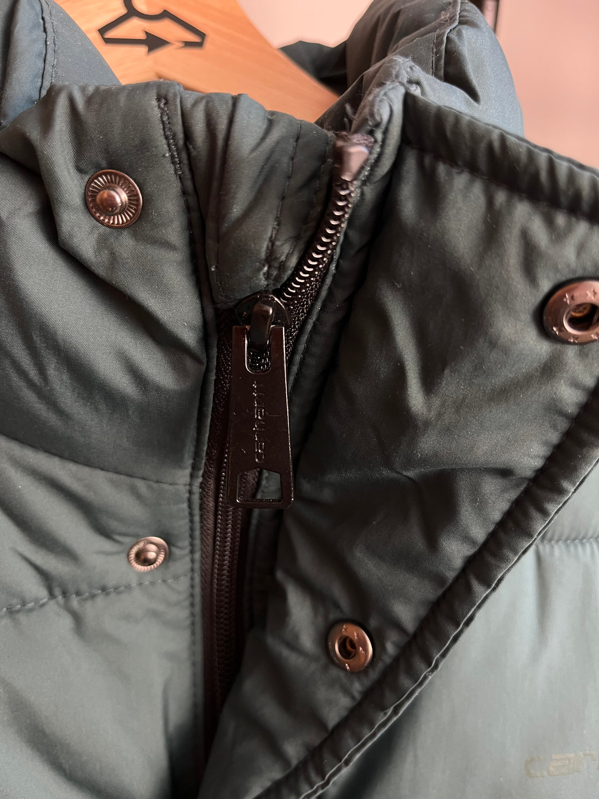 Carhartt Green Puffer Coat - Small