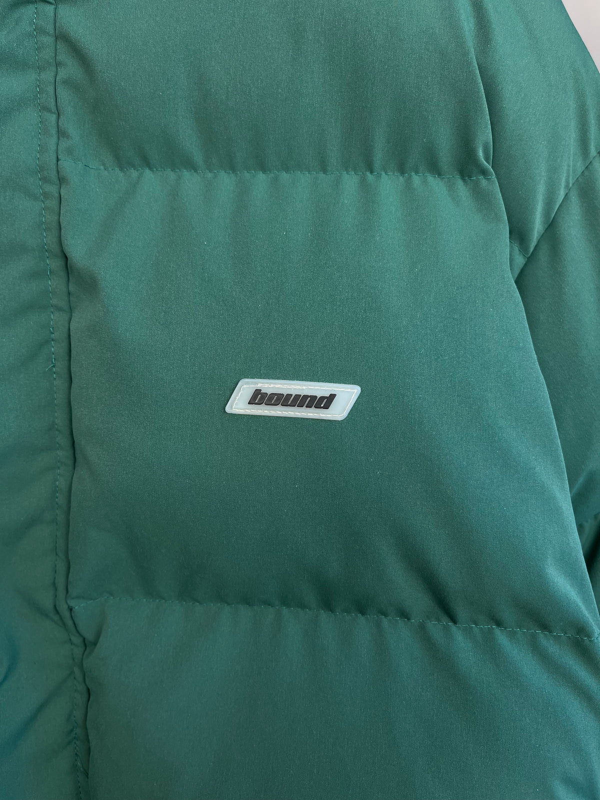Bound Green Puffer Coat - Large