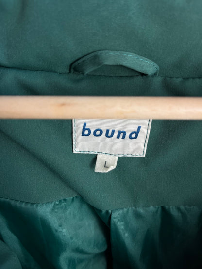 Bound Green Puffer Coat - Large