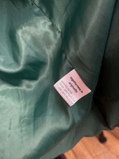 Bound Green Puffer Coat - Large