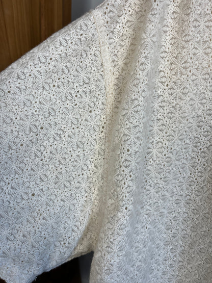 Abercrombie Cream Cropped Shirt - XL