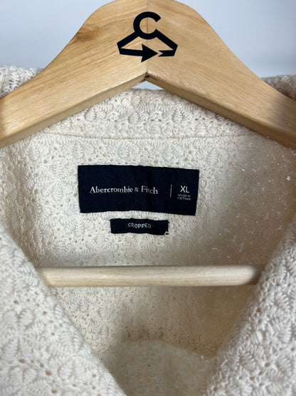 Abercrombie Cream Cropped Shirt - XL