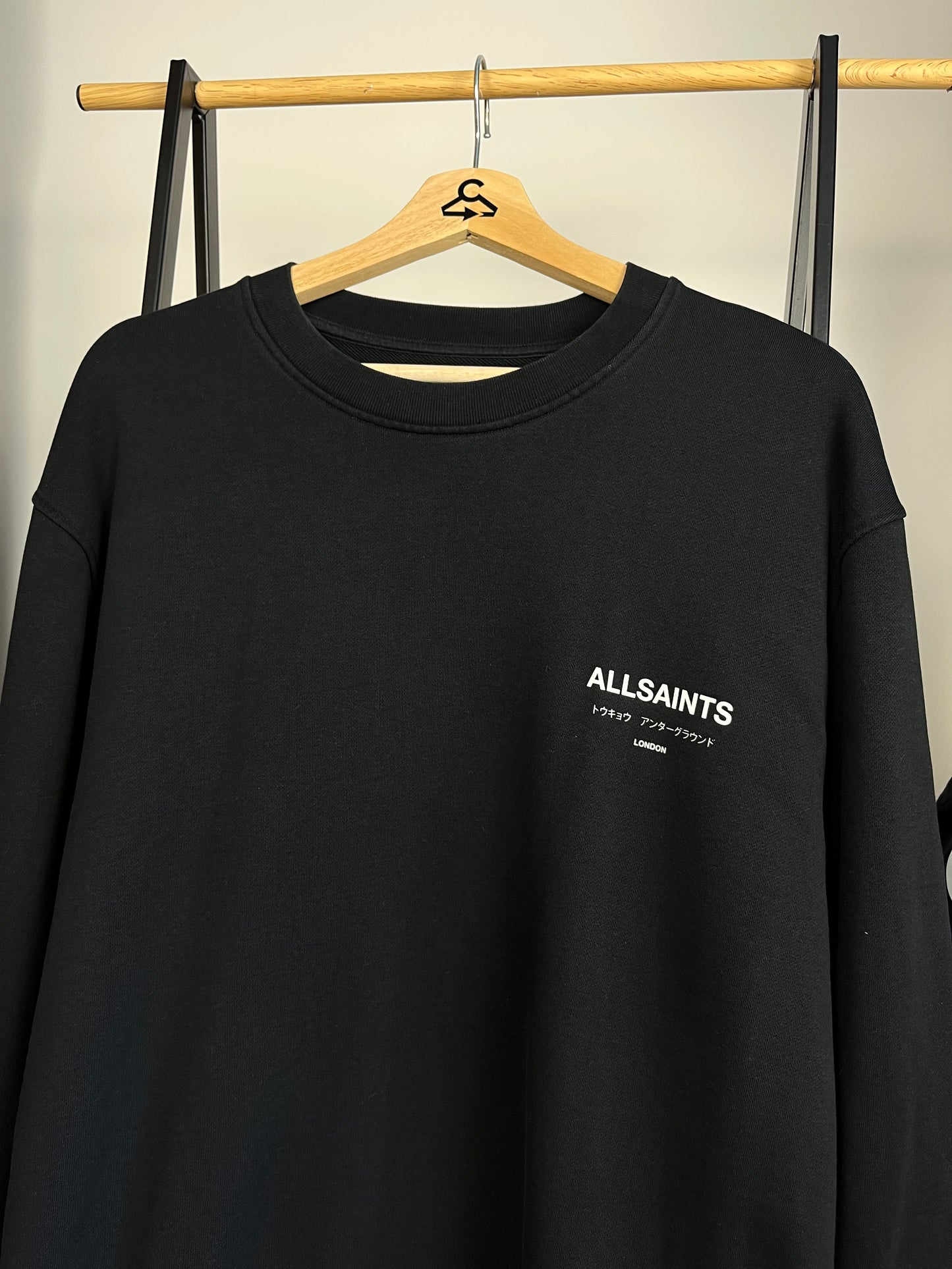 All Saints Black Sweatshirt - Medium