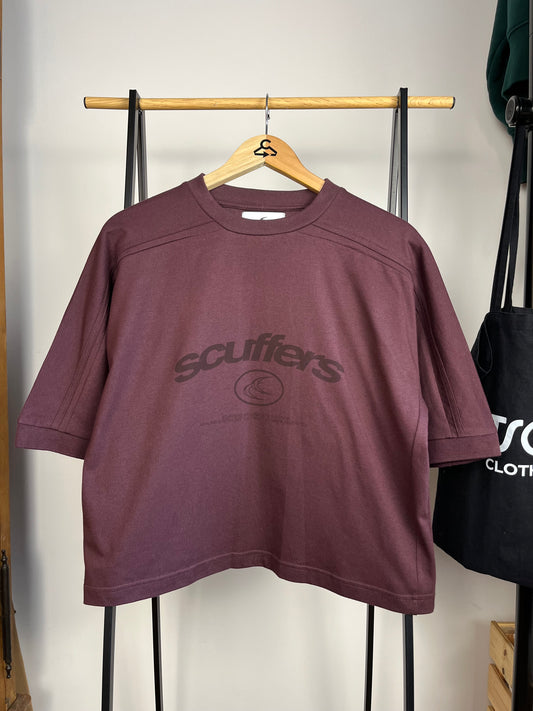 Scuffers Burgundy Cropped T-shirt - Small