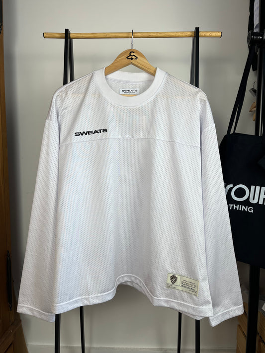 Sweats Collective White Mesh Long Sleeve T-Shirt - Large