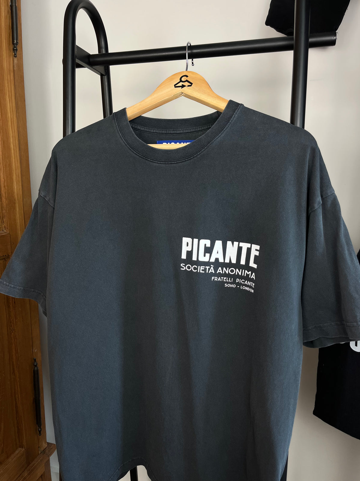 Picante Dark Vintage Grey T-Shirt - Medium