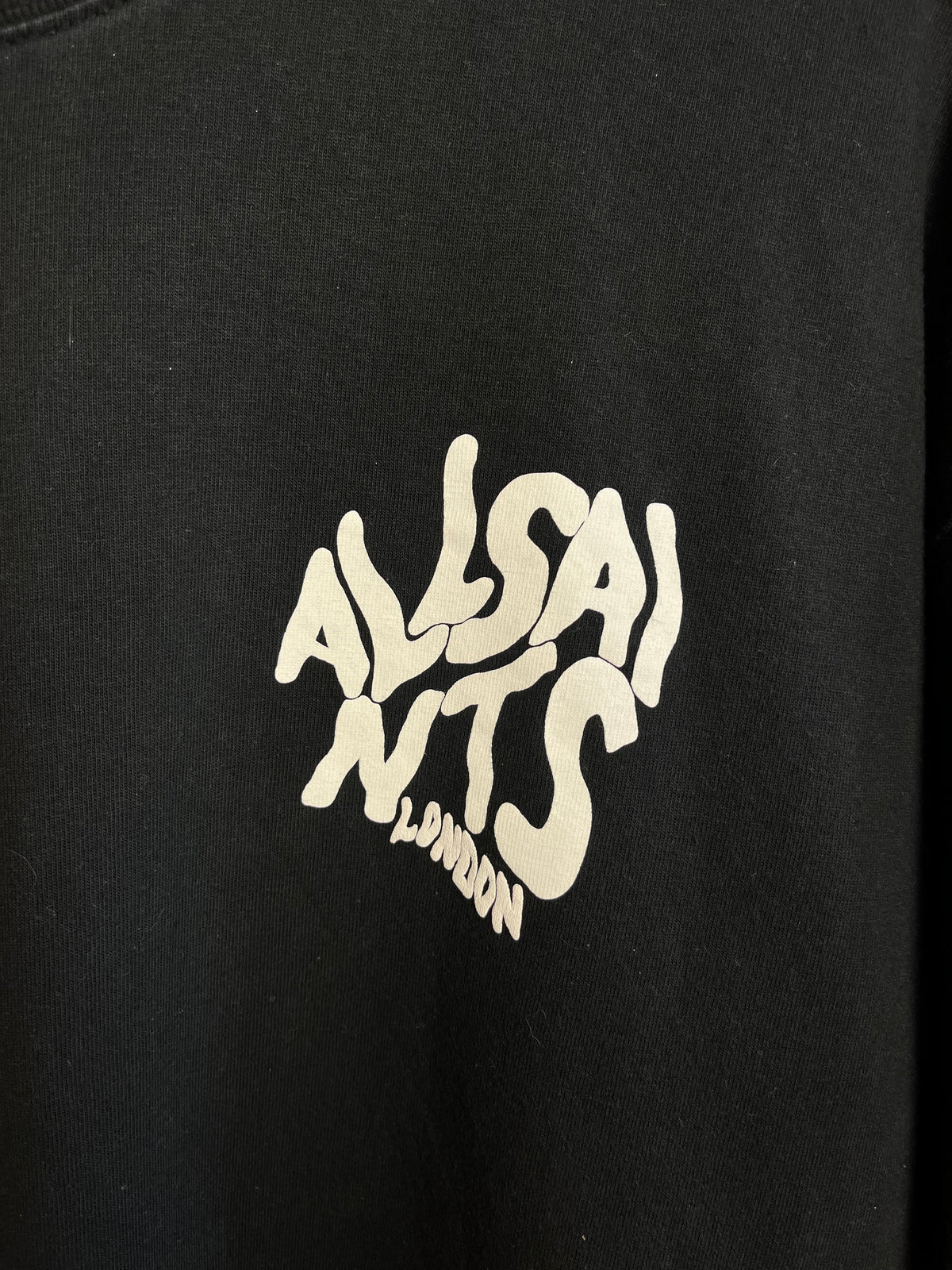 All Saints Black T-Shirt - Medium