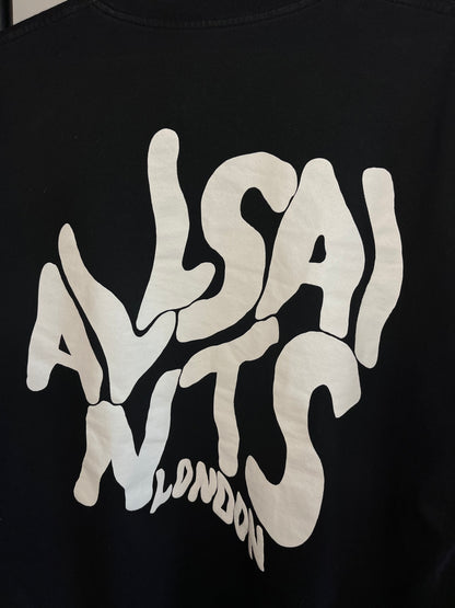 All Saints Black T-Shirt - Medium