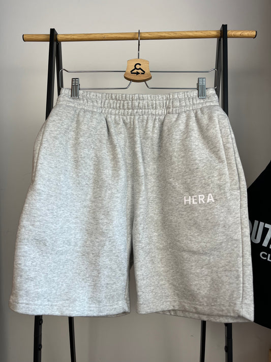 Hera Grey Jogger Shorts - Medium