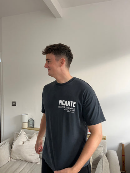 Picante Dark Vintage Grey T-Shirt - Medium
