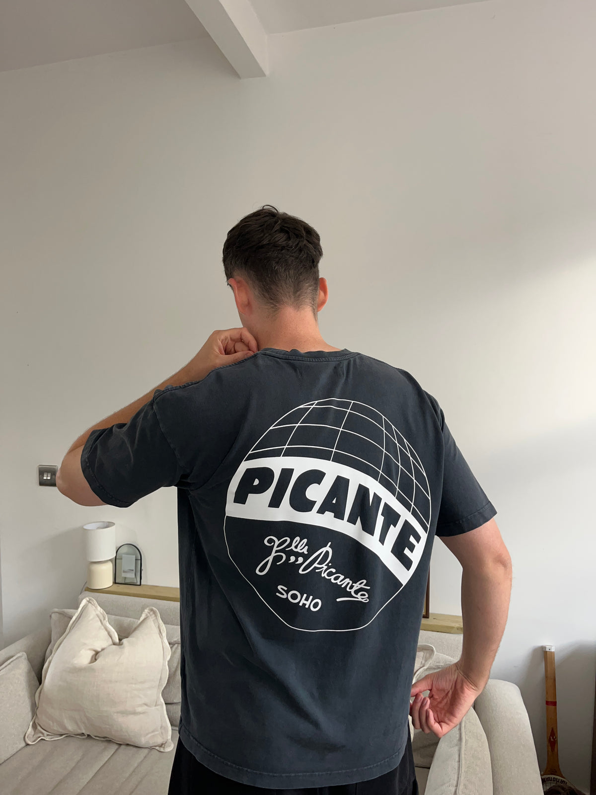 Picante Dark Vintage Grey T-Shirt - Medium