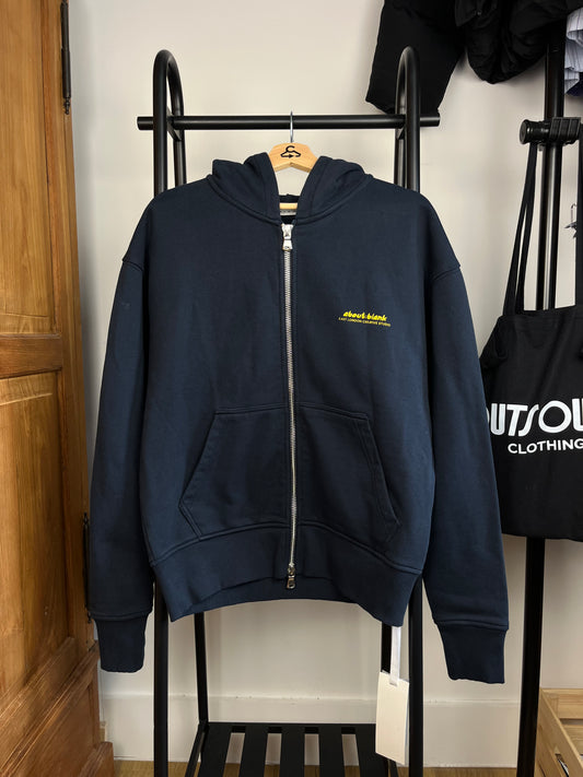 About:Blank Navy Zip Up Hoodie - Small
