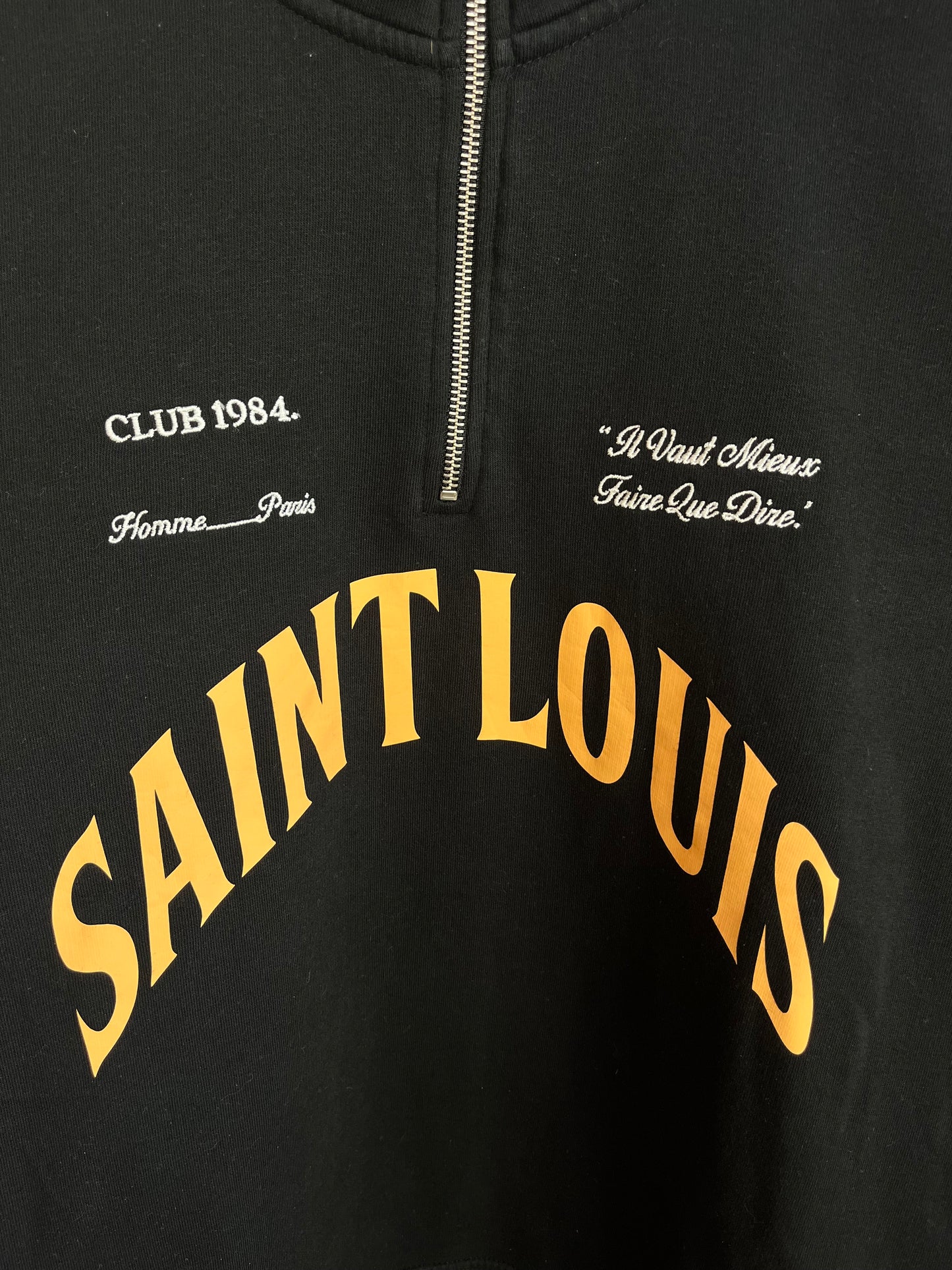 Club 1984 Black 1/4 Zip - Medium