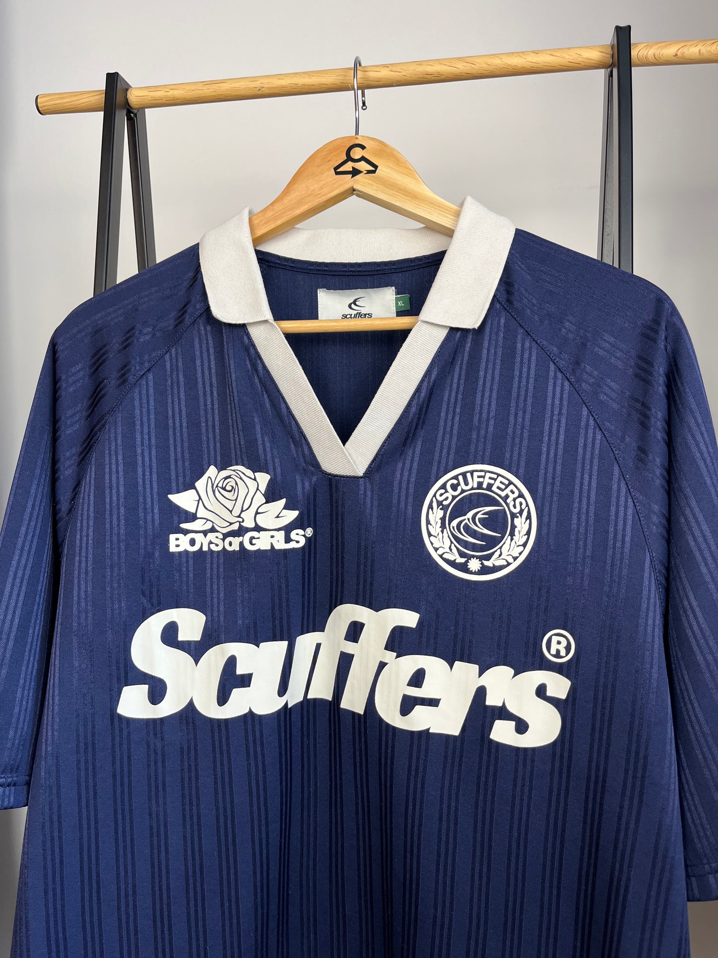 Scuffers Blue Football Shirt - XL