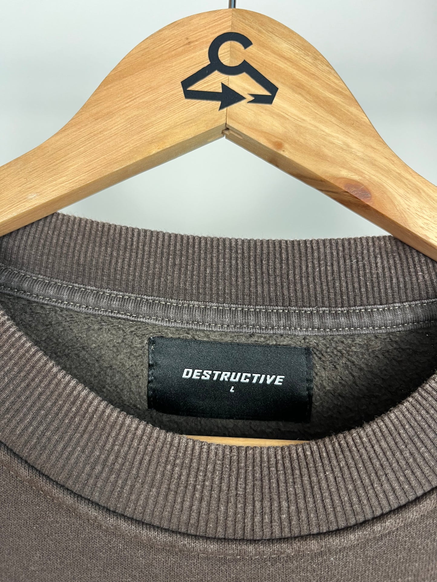 Destructive Brown Sweatshirt - Large