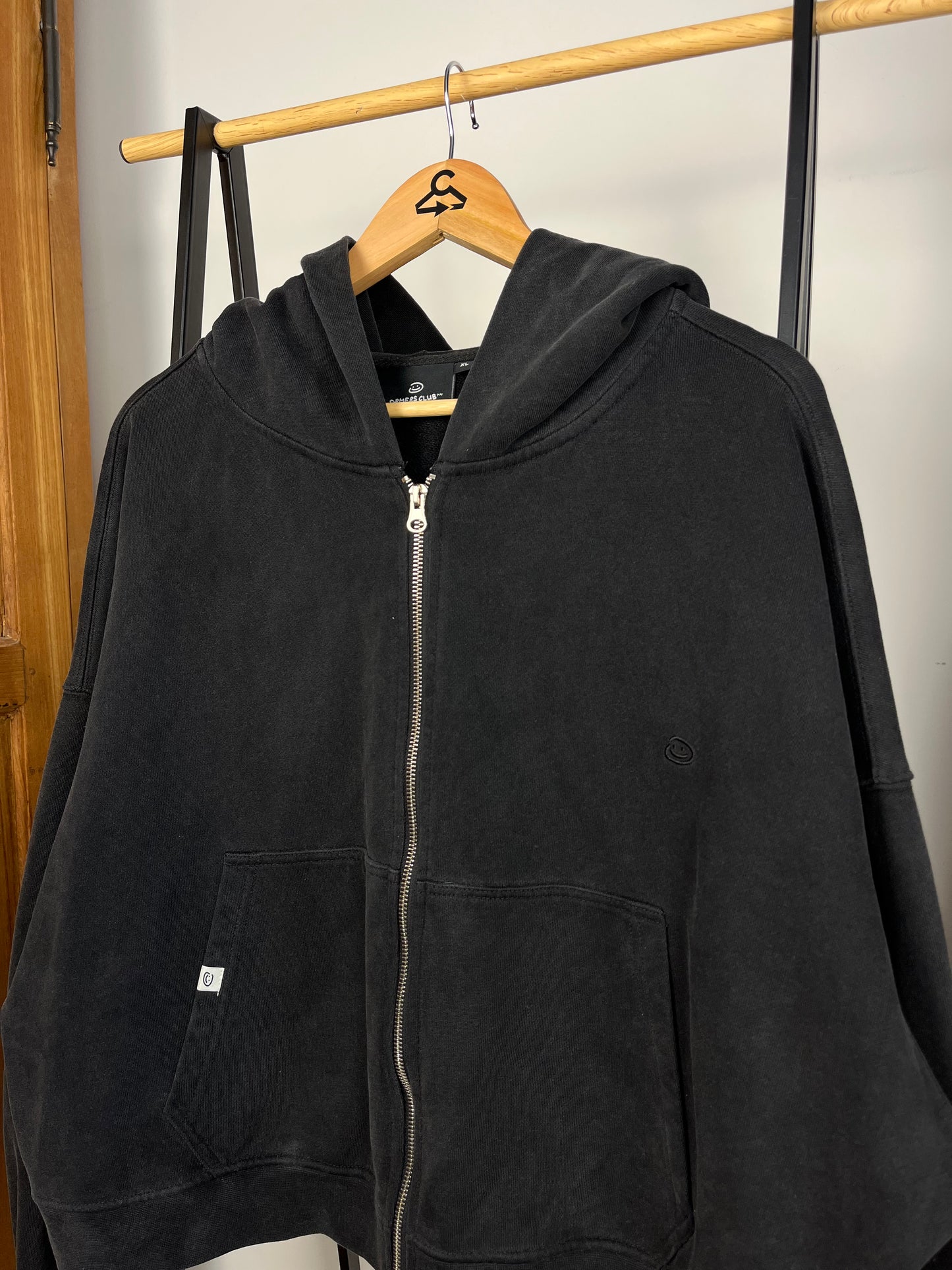 Drmers Club Vintage Black Zip Up Hoodie - XL