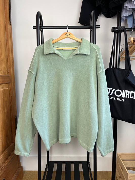 Illicit Bloc Green Drill Top - Medium