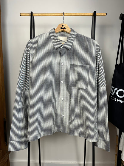 33mm Grey/White Striped Shirt - Medium