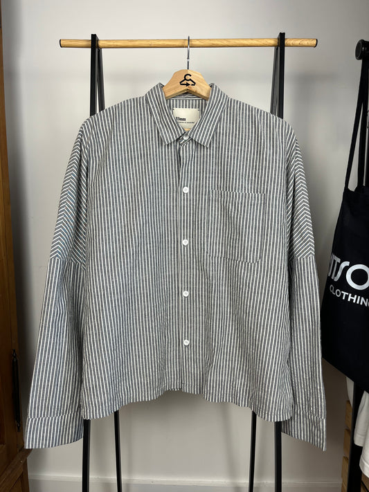 33mm Grey/White Striped Shirt - Medium