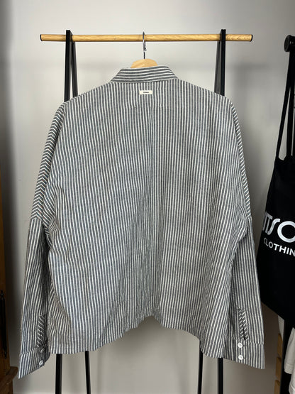 33mm Grey/White Striped Shirt - Medium